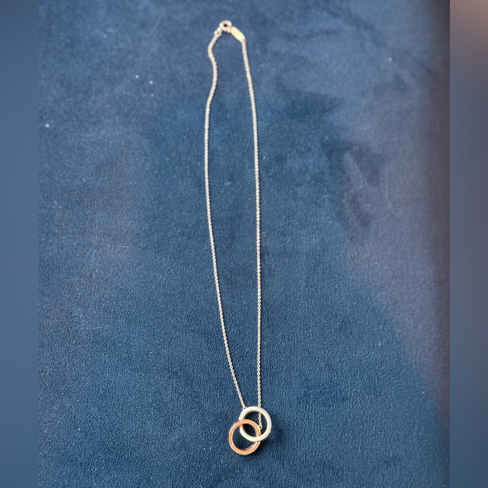 tiffany two circle necklace